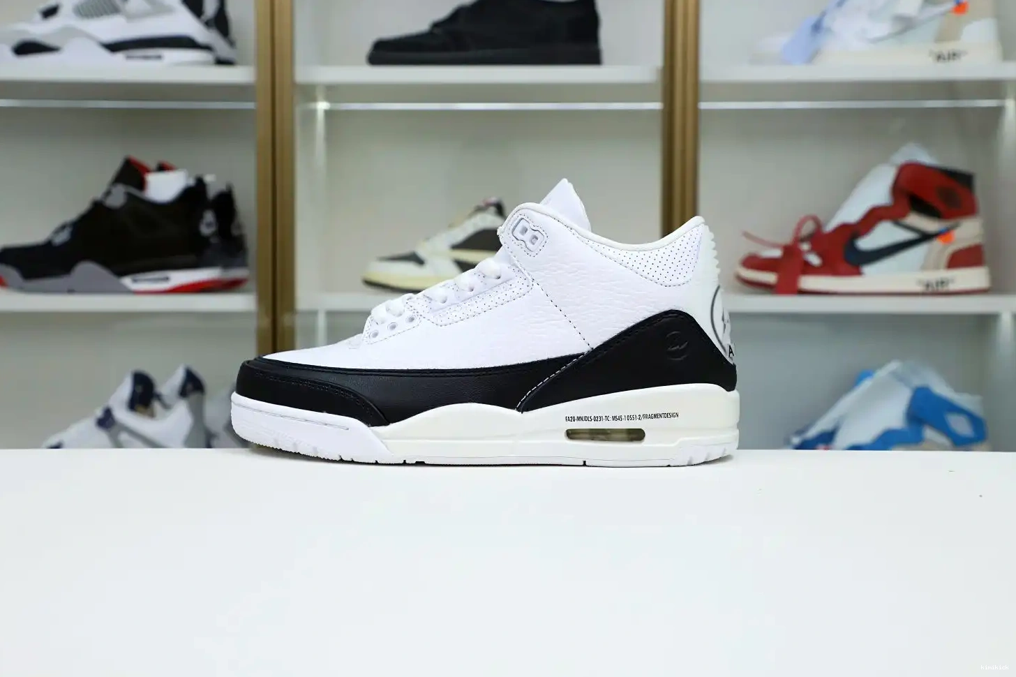SP 'WHITE' JORDAN 3 Kimikick AIR RETRO DESIGN FRAGMENT X 0414